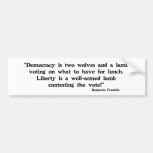 Autocollant De Voiture Deux loups et un agneau