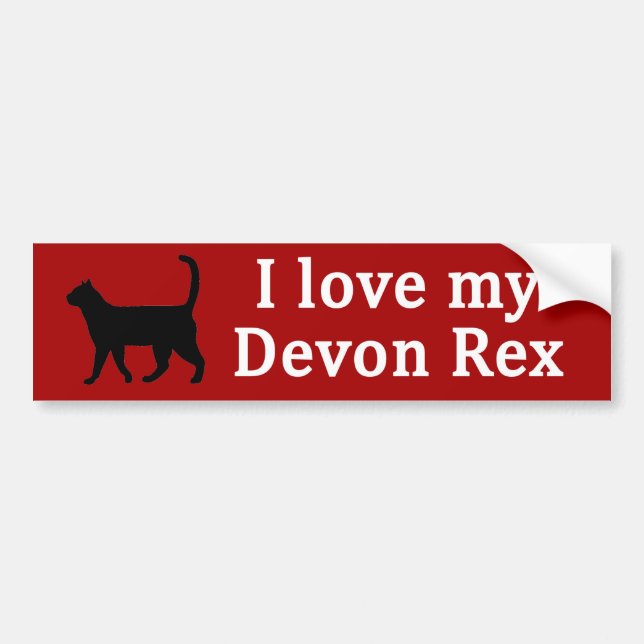 Autocollant De Voiture Devon Rex Love (Devant)