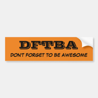 AUTOCOLLANT DE VOITURE DFTBA