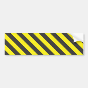 Autocollant De Voiture diagonales noires et jaunes sans soudure