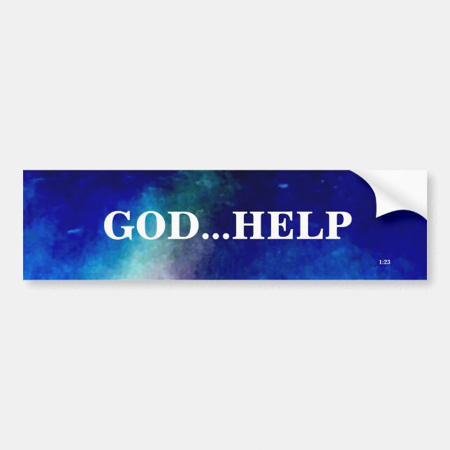 AUTOCOLLANT DE VOITURE DIEU AIDER BUMPER STICKER (Devant)