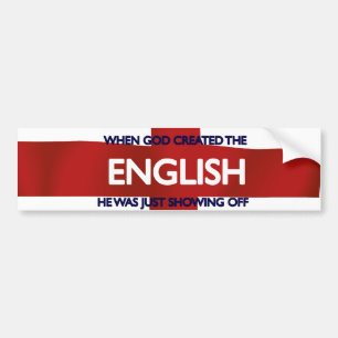 Autocollant De Voiture Dieu du jour de St George de l'anglais créé