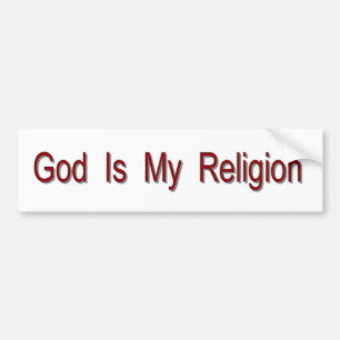 Autocollant De Voiture Dieu est ma religion