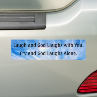 Autocollant De Voiture Dieu rit Irrévérent Funny