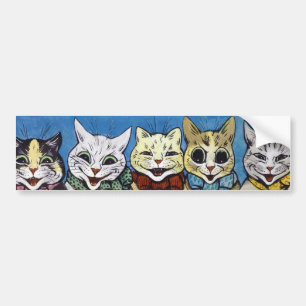 Autocollant De Voiture Différents Chats Regardent, Louis Wain