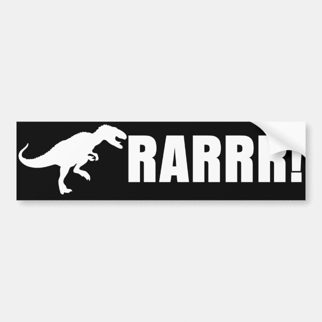 Autocollant De Voiture Dinosaure RARRR ! (Devant)