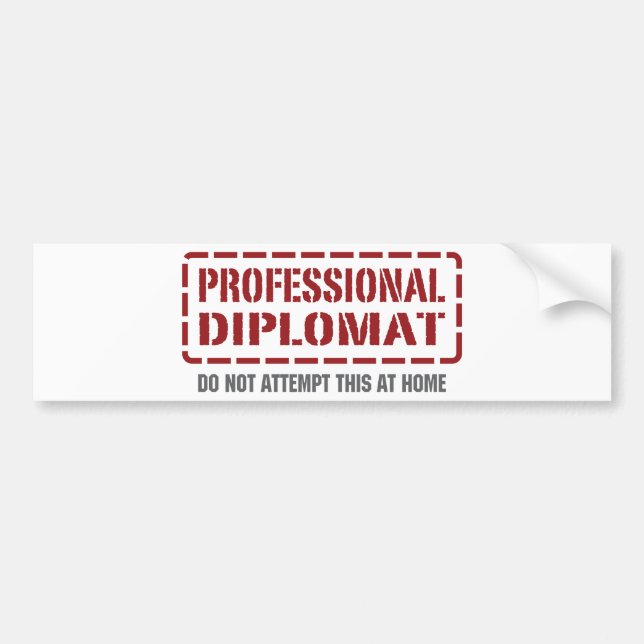 Autocollant De Voiture Diplomate professionnel (Devant)