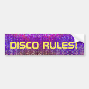 Autocollant De Voiture Disco Rules !