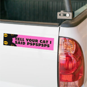Autocollant De Voiture Dites à votre chat que j'ai dit PSPSPSPSPS