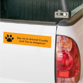Autocollant De Voiture Dites non à la cruauté animale et oui à l'adoption (On Truck)