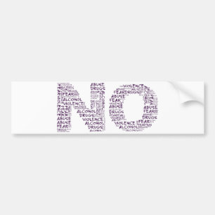 Autocollant De Voiture Dites non à la violence, à l'abus, aux drogues, 