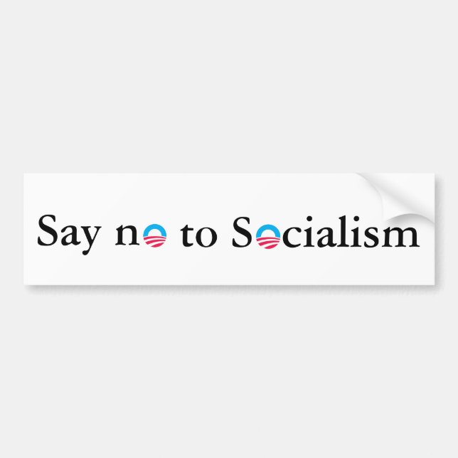 Autocollant De Voiture Dites non au socialisme (Devant)