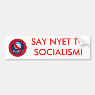 AUTOCOLLANT DE VOITURE DITES NYET AU SOCIALISME !