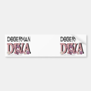 Autocollant De Voiture DIVA de dobermann