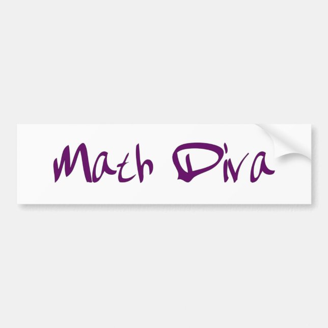 Autocollant De Voiture Diva de maths (Devant)