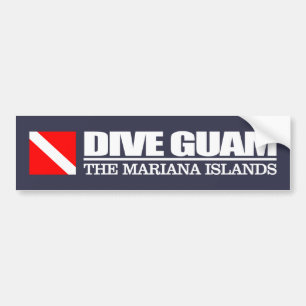 Autocollant De Voiture Dive Guam (sq)