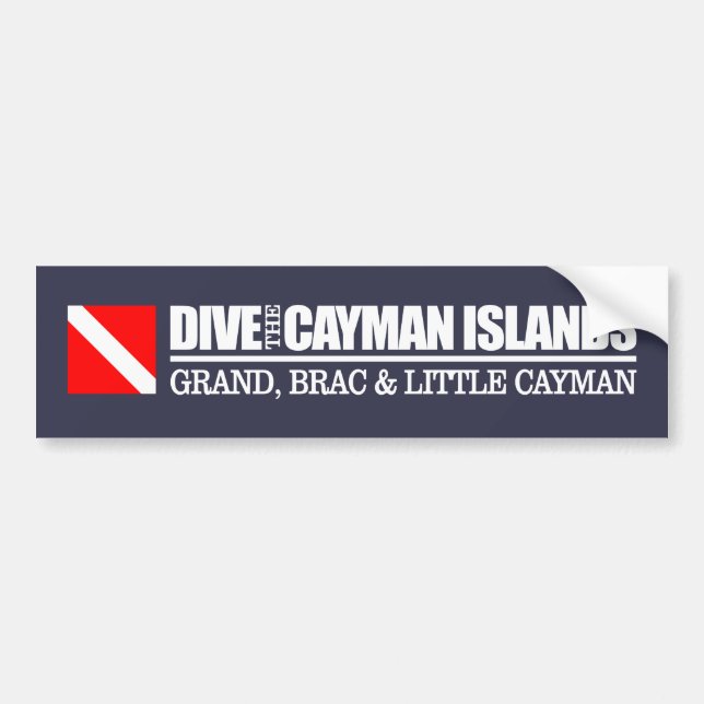 Autocollant De Voiture Dive The Cayman Islands DF2 (Devant)