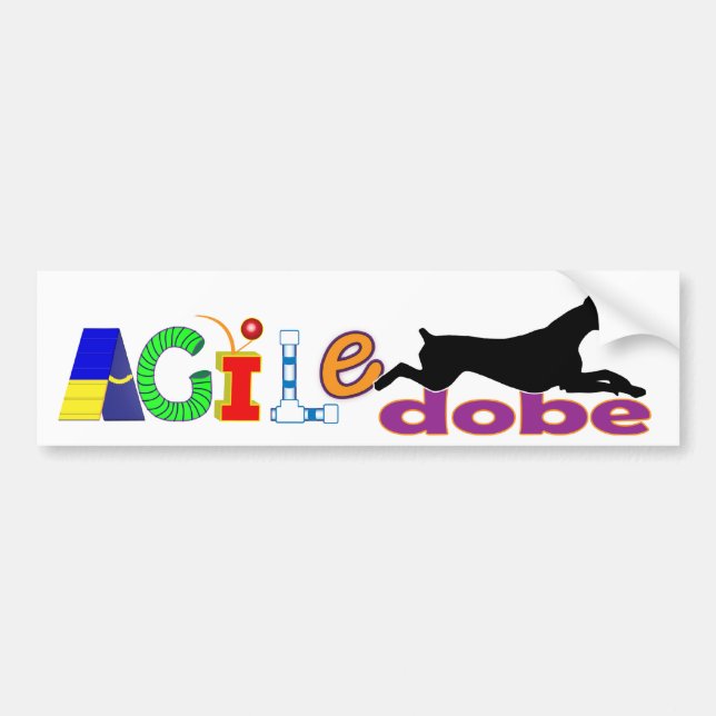 Autocollant De Voiture Dobe agile Bumpersticker (Devant)