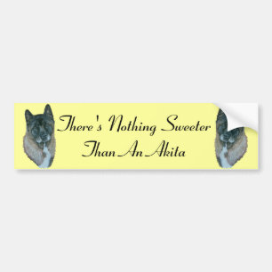 Autocollant De Voiture dog portrait of black faced akita with slogan