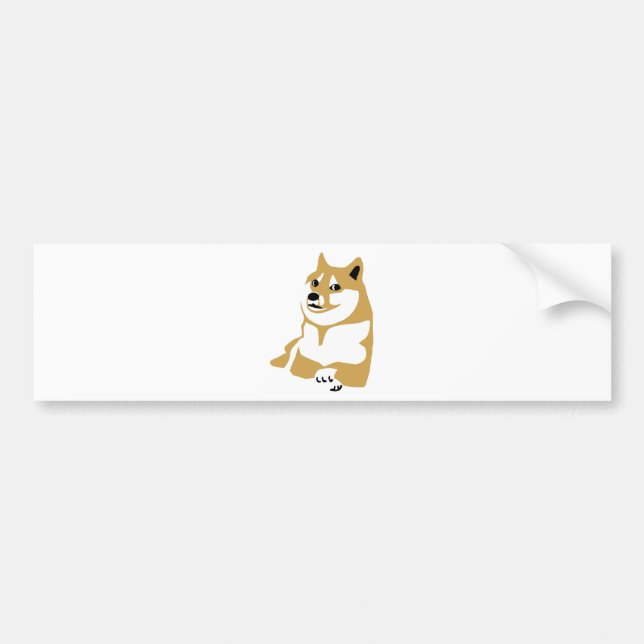 Autocollant De Voiture Doge - meme d'Internet (Devant)