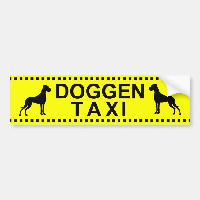 Autocollant De Voiture DoggenTaxi (Devant)