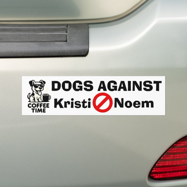 Autocollant De Voiture Dogs Against Kristi Noem Bumper Sticker (En voiture)
