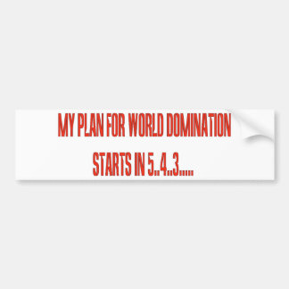 Autocollant De Voiture Domination mondiale