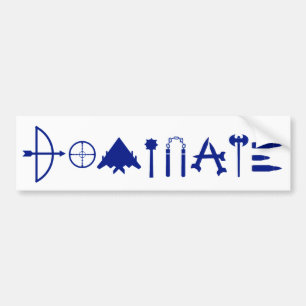 Autocollant De Voiture DOMINEZ - avec les lettres BLEUES