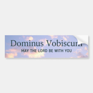 Autocollant De Voiture Dominus Vobiscum Trad Catholique Masse latine Ciel