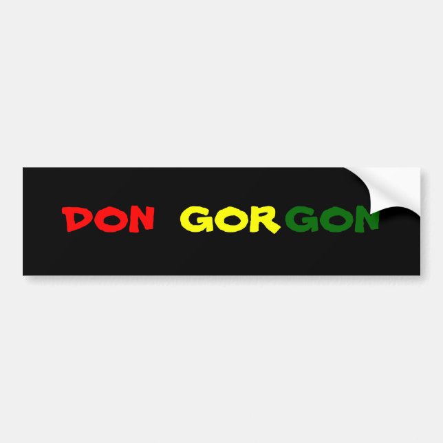 AUTOCOLLANT DE VOITURE DON GORGONE (Devant)