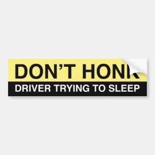 Autocollant De Voiture Don’t Honk