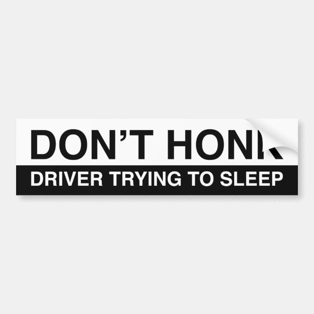 Autocollant De Voiture Don’t Honk (Devant)