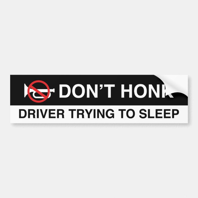 Autocollant De Voiture Don’t Honk (Devant)