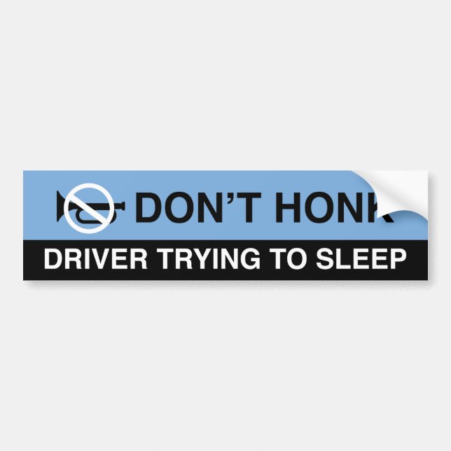 Autocollant De Voiture Don’t Honk (Devant)