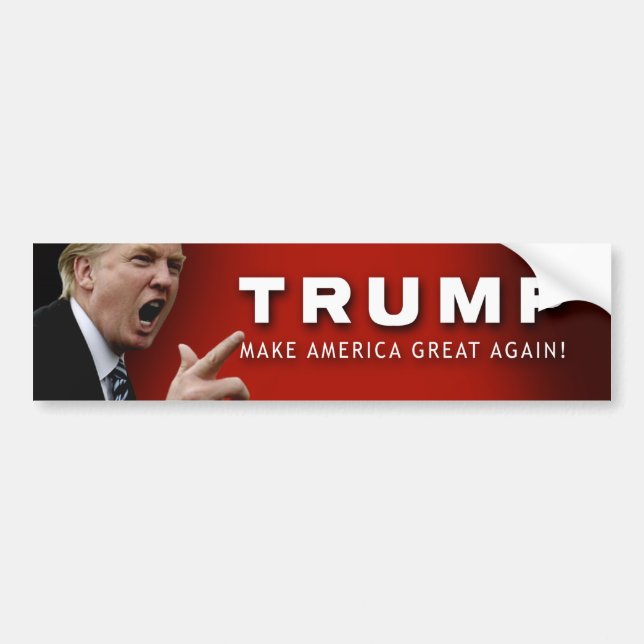 Autocollant De Voiture Donald Trump 2016 (Devant)