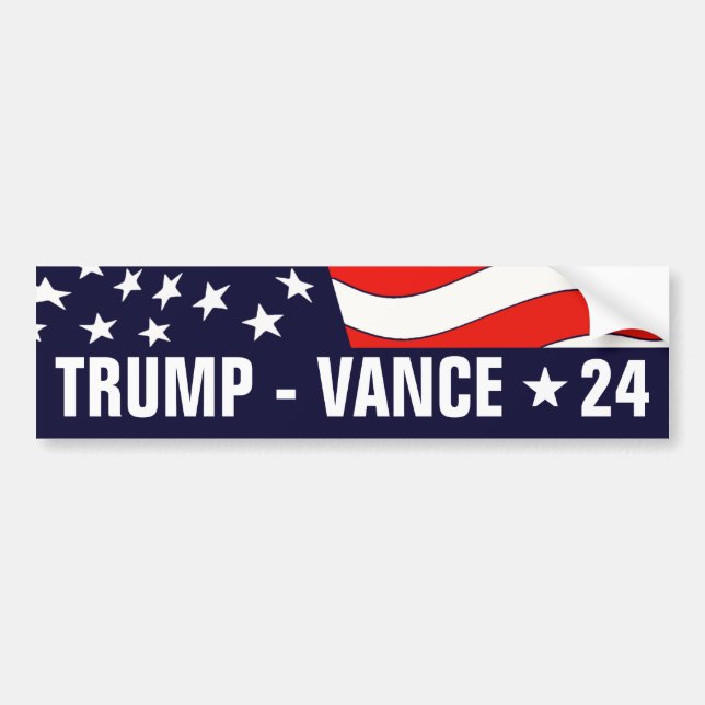 Autocollant De Voiture Donald Trump JD Vance Président 24 Bumper Sticker (Devant)