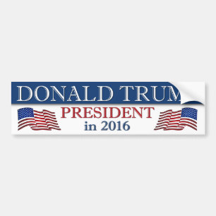 Autocollant De Voiture Donald Trump président en 2016 patriotique