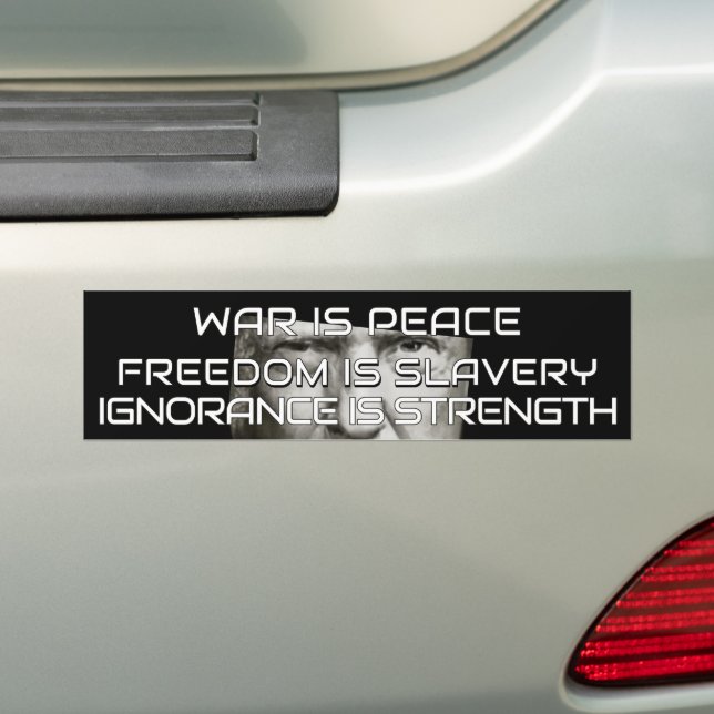 Autocollant De Voiture Donald Trump War is Peace (En voiture)