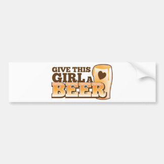 Autocollant De Voiture Donnez à cette fille un ND de bière