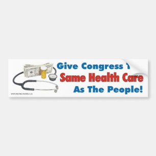 Autocollant De Voiture Donnez au congrès les mêmes soins de santé que 