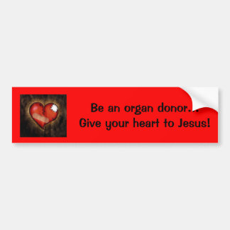 Autocollant De Voiture Donnez votre coeur à l'adhésif pour pare-chocs de