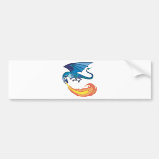 Autocollant De Voiture dragon bleu souffle