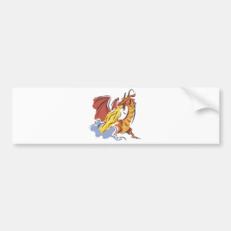 Autocollant De Voiture dragon rouge
