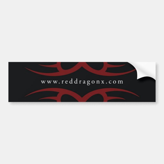 Autocollant De Voiture Dragon rouge X (Devant)