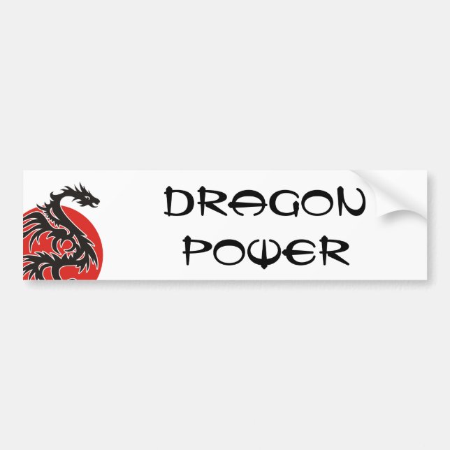 Autocollant De Voiture Dragon Sun - black red white + your ideas (Devant)