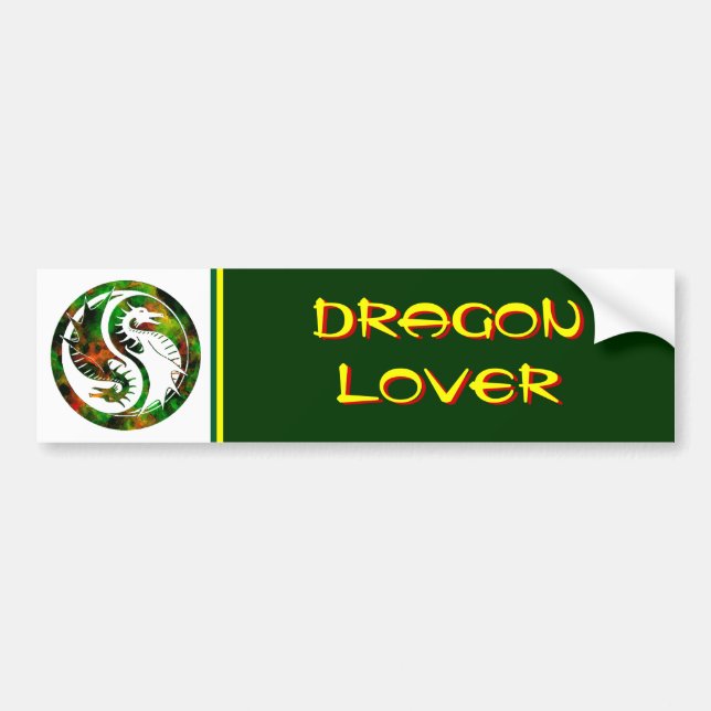 Autocollant De Voiture Dragon Yin Yang (Devant)