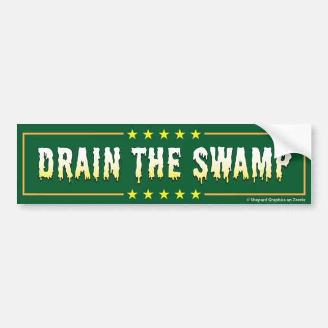 Autocollant De Voiture DRAIN SWAMP Stop Bad bureaucrates & politiciens (Devant)