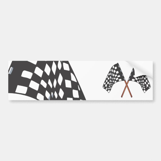 Autocollant De Voiture drapeau à damier (Devant)
