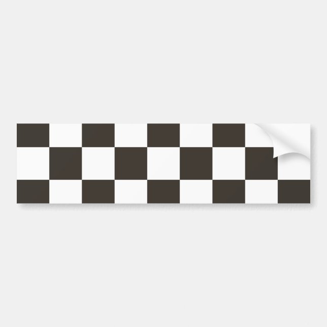 Autocollant De Voiture Drapeau À damiers (noir et blanc) (Motif du vérifi (Devant)