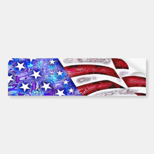 AUTOCOLLANT DE VOITURE DRAPEAU AMÉRICAIN